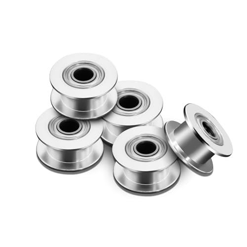 AYWHP 2GT Synchronriemenscheibe H-Typ Spannrolle 2GT Riemenscheibe 20 zahnlos 5 mm Öffnung 6 mm breite Zahnplatte Aluminium 3D Drucker Zubehör von AYWHP