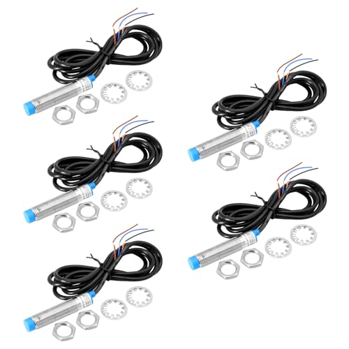 AYWHP 5PCS LJ12A3-4-Z/BX Induktiver Näherungssensor NPN 3-Leiter 6-36V DC, 0-4mm Erfassungsabstand für Automatisierung, CNC-Maschinen, 3D-Drucker von AYWHP