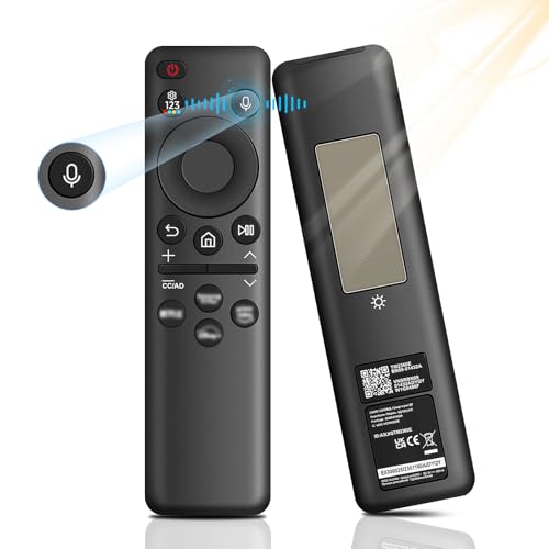 BN59-01432A Solar Voice Remote Ersatz für Samsung TV Smart, Universal Fernbedienung Bluetooth Ersatz mit USB-C Aufladung kompatibel mit Samsung TV 2023 QLED Modelle - Schwarz von AYWHP