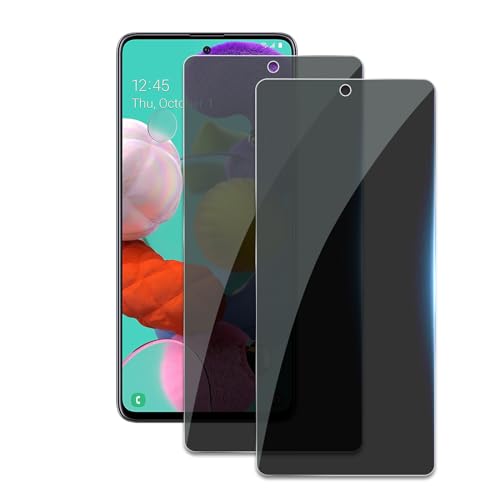 [2 Stück] Hartglas Anti-Spy für Samsung Galaxy A51/A52/A53, Privatsphäre, Härtegrad 9H, Displayschutzfolie, kratzfest, Anti-Fingerabdruck, blasenfrei von AYWLPP