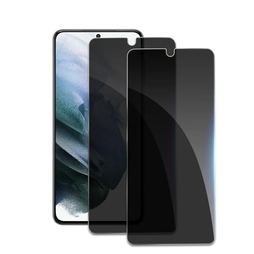 [2 Stück] Hartglas Anti-Spy für Samsung Galaxy S21 Plus, Privatsphäre, Härtegrad 9H, kratzfest, Anti-Fingerabdruck, blasenfrei von AYWLPP