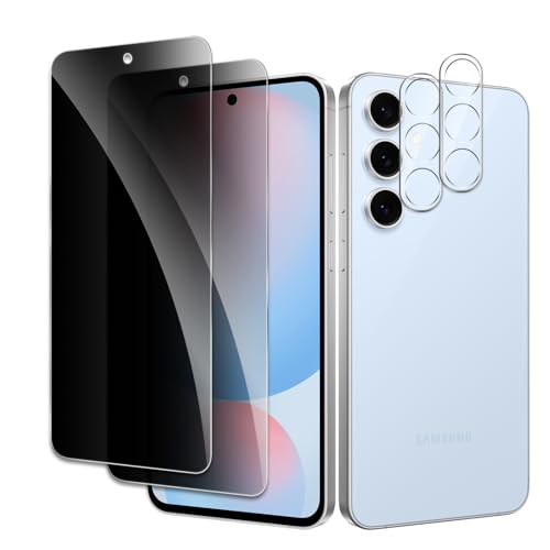 2 Stück Sichtschutz für Samsung Galaxy S24FE mit 2 Stück Kameraschutz, Anti-Spähen Privatsphäre Schutzfolie,Anti-Spy Panzer Schutz Glas Folie, HD Blickschutzfolie, 9H Härte, Anti-Kratzer 2 Stück Sichtschutz für Samsung Galaxy S24FE mit 2 Stück Kameraschutz, Anti-Spähen Privatsphäre Schutzfolie,Anti-Spy Panzer Schutz Glas Folie, HD Blickschutzfolie, 9H Härte, Anti-Kratzer von AYWLPP