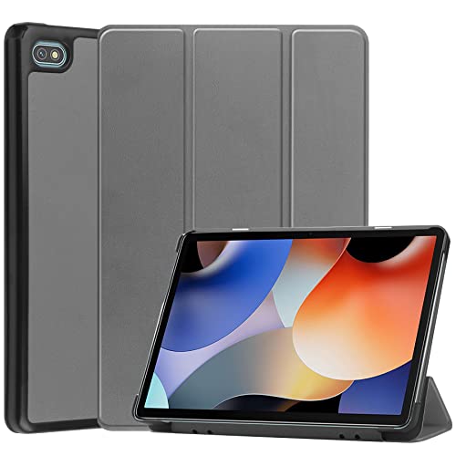 AYXYYDS Hülle für Blackview Oscal Pad 10/Tab 7 Pro 10.1 Inch, Schutzhülle Ultradünne PU Leder mit Standfunktion und Auto Schlaf/Wach Kompatibel mit Blackview Oscal Pad 10 (Grey) von AYXYYDS