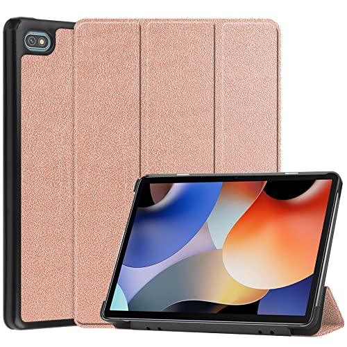 AYXYYDS Hülle für Blackview Oscal Pad 10/Tab 7 Pro 10.1 Inch, Schutzhülle Ultradünne PU Leder mit Standfunktion und Auto Schlaf/Wach Kompatibel mit Blackview Oscal Pad 10 (Rose Gold) von AYXYYDS