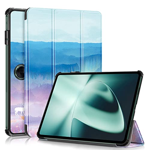 AYXYYDS Hülle für OnePlus Pad 11.6 Inch Tablet 2023, Schutzhülle Ultradünne PU Leder mit Standfunktion und Auto Schlaf/Wach Kompatibel mit OnePlus Pad 11.6 Inch (Dream Deer) von AYXYYDS