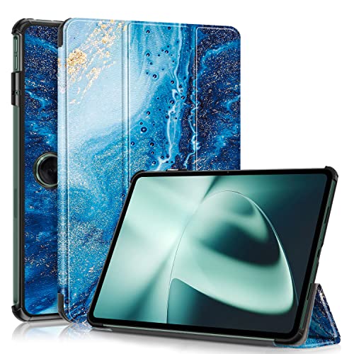 AYXYYDS Hülle für OnePlus Pad 11.6 Inch Tablet 2023, Schutzhülle Ultradünne PU Leder mit Standfunktion und Auto Schlaf/Wach Kompatibel mit OnePlus Pad 11.6 Inch (Ocean Wave) von AYXYYDS