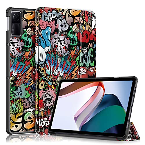 AYXYYDS Hülle für Redmi Pad 10.61 Inch Tablet 2022, Schutzhülle Ultradünne PU Leder mit Standfunktion und Auto Schlaf/Wach Kompatibel mit Redmi Pad 10.61 Inch Tablet 2022 (Graffiti) von AYXYYDS