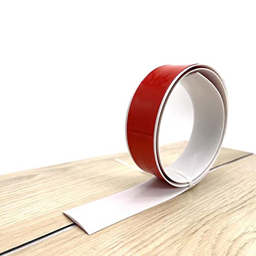 Übergangsprofil Selbstklebend, 5 cm Vinyl Boden Abdeckleiste Übergangsleiste Ausgleichsprofil Böden Übergangsschiene Bodenprofil zum Kleben für Fliesen Laminat & Parkett, Türschwelle (Weiß* 1M) von AYYDS