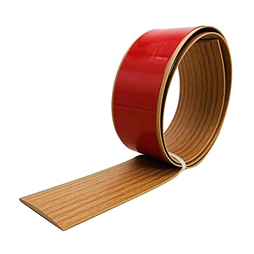 Übergangsprofil Selbstklebend, 5cm Vinyl Boden Abdeckleiste Übergangsleiste Ausgleichsprofil Böden Übergangsschiene Bodenprofil zum Kleben für Fliesen Laminat & Parkett, Türschwelle (Gelbe Eiche,1M) von AYYDS