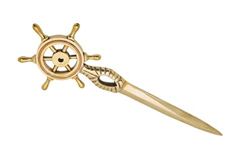 Maritimer Brieföffner Marine Steuerrad Messing von AZ Messing