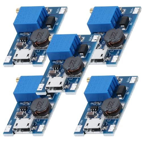 AZ-Delivery 5 x 2A DC-DC Boost Step-Up Wandler, MicroUSB – Universeller Spannungsregler, 2V-24V zu 5V-28V, für MT3608 – Idealer Spannungswandler und Spannungsstabilisator für vielfältige Anwendungen von AZDelivery
