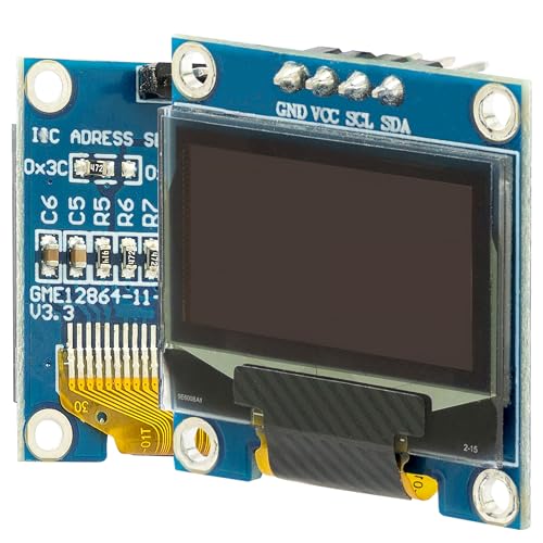 AZDelivery 0,96 Zoll OLED Display I2C - SSD1306 Chip 128 x 64 Pixel I2C Bildschirm Anzeigemodul mit weißen Zeichen - kompatibel mit Arduino und Raspberry Pi - inklusive E-Book von AZDelivery