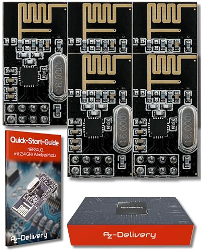 AZDelivery 10 x Kompatibel mit NRF24L01 mit 2,4 GHz Wireless Module kompatibel mit Arduino, ESP8266, Raspberry Pi und E-Book inklusive! von AZDelivery