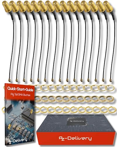 AZDelivery 15x IPEX zu SMA Pigtail Koaxialkabel, SMA Buchse zu UFL/u.FL/IPX/IPEX, RF Koaxial Adapter Pigtail Kabel AZDelivery 15x IPEX zu SMA Pigtail Koaxialkabel, SMA Buchse zu UFL/u.FL/IPX/IPEX, RF Koaxial Adapter Pigtail Kabel von AZDelivery