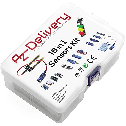 AZDelivery 16 in 1 Kit Zubehörset mit Sensoren und Modulen kompatibel mit Arduino und Raspberry Pi inklusive E-Book! von AZDelivery