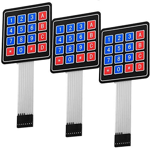 AZDelivery 3 x 4x4 Matrix Array Keypad Tastenfeld Tastatur kompatibel mit Arduino inklusive eBook! von AZDelivery