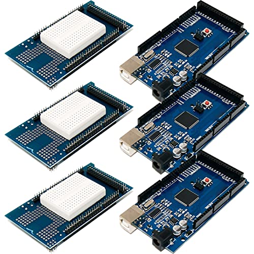 AZDelivery 3 x AZ-MEGA2560-Board Bundle mit Prototype Shield kompatibel mit AZ-MEGA2560-Board inklusive E-Book! von AZDelivery