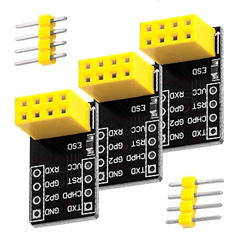 AZDelivery 3 x Breadboardadapter für ESP-01S Breadboard-zu-ESP8266 01 Serial Wireless WiFi Module inklusive E-Book! von AZDelivery