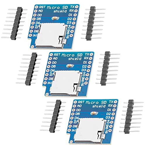 AZDelivery 3 x D1 Mini Micro SD TF Karte Micro SD Karten Shield für D1 Mini Kompatibel mit Arduino von AZDelivery