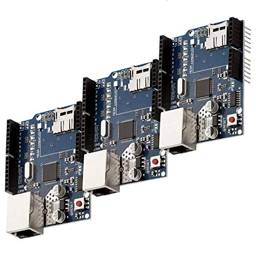 AZDelivery 3 x Ethernet Shield W5100 mit MicroSD-Karten Slot kompatibel mit Arduino inklusive E-Book! von AZDelivery