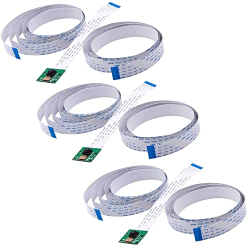 AZDelivery 3 x Kamera Kit für Raspberry Pi mit Kamera inkl. 15cm Flexkabel, 50cm Flexkabel und 200cm Flexkabel von AZDelivery