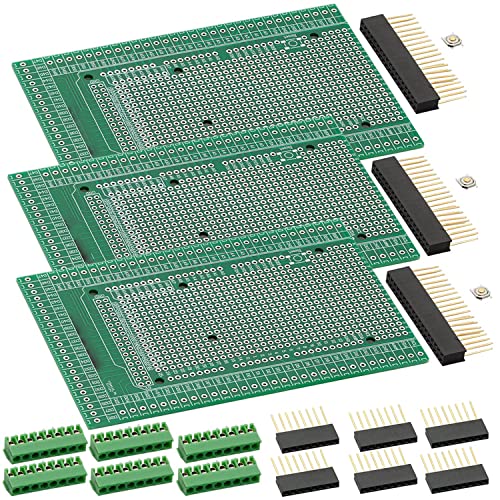 AZDelivery 3 x Komplettes Kit Shield Board Anschluss PCB Prototyp Solder Board Schraube Modul Gelötet Terminal Block kompatibel mit Mega 2560 R3 DIY Mikrocontroller Gelötet von AZDelivery