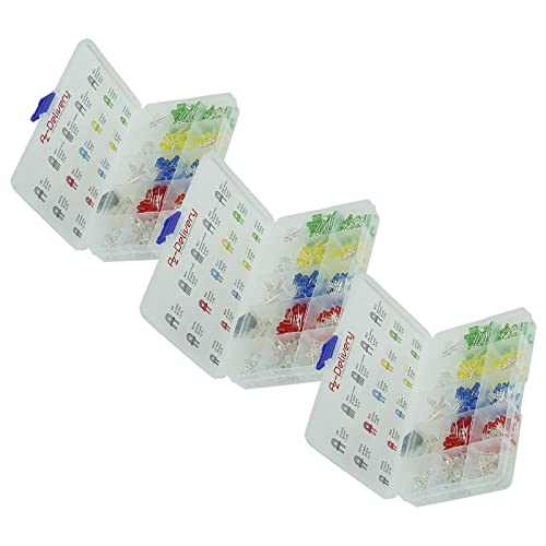 AZDelivery 3 x LED Leuchtdioden Sortiment Kit, 350 Stück, 3mm & 5mm, 5 Farben, Emittierende Runde LED-Diode Set, UV RGB CC/CA kompatibel mit Arduino inklusive E-Book! AZDelivery 3 x LED Leuchtdioden Sortiment Kit, 350 Stück, 3mm & 5mm, 5 Farben, Emittierende Runde LED-Diode Set, UV RGB CC/CA kompatibel mit Arduino inklusive E-Book! von AZDelivery