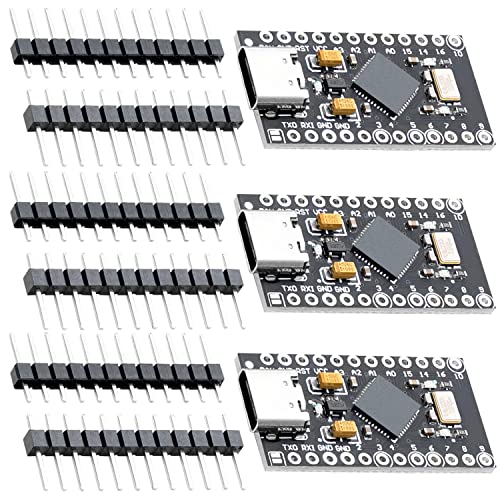 AZDelivery 3 x Pro Micro ATMEGA32U4 5V/16MHZ Entwicklungsboard Mikrocontroller Modul mit Bootloader IDE Entwicklungsboard mit 2 Row Pin Header USB C AZDelivery 3 x Pro Micro ATMEGA32U4 5V/16MHZ Entwicklungsboard Mikrocontroller Modul mit Bootloader IDE Entwicklungsboard mit 2 Row Pin Header USB C von AZDelivery