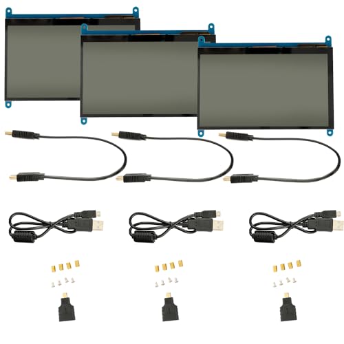 AZDelivery 3 x RPI Touch Display 7" Kapazitiv - Touchscreen 7 Zoll, 7 Inch Mini HDMI Display, 7 Inch Raspberry Pi Screen Monitor, 7-Zoll HDMI-Monitor, Kompatibel mit Raspberry Pi von AZDelivery