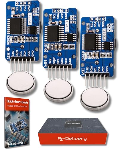 AZDelivery 3 x Real Time Clock RTC kompatibel mit DS3231 I2C Echtzeituhr kompatibel mit Arduino und Raspberry Pi inklusive E-Book! AZDelivery 3 x Real Time Clock RTC kompatibel mit DS3231 I2C Echtzeituhr kompatibel mit Arduino und Raspberry Pi inklusive E-Book! von AZDelivery