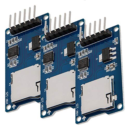 AZDelivery 3 x Set SPI Reader Micro Speicher SD TF Karte Memory Card Shield Modul kompatibel mit Arduino inklusive E-Book! von AZDelivery