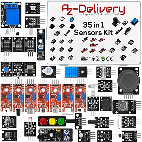 AZDelivery 35 in 1 Set Zubehör Sensor Kit Modul kompatibel mit Mikrocontrollern kompatibel mit Arduino inklusive E-Book! von AZDelivery