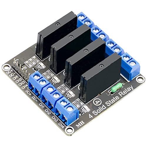 AZDelivery 4 Kanal Relais Modul 5V DC Solid State Relais Low Level Trigger Power Switch Relais Board kompatibel mit Arduino und Raspberry Pi von AZDelivery