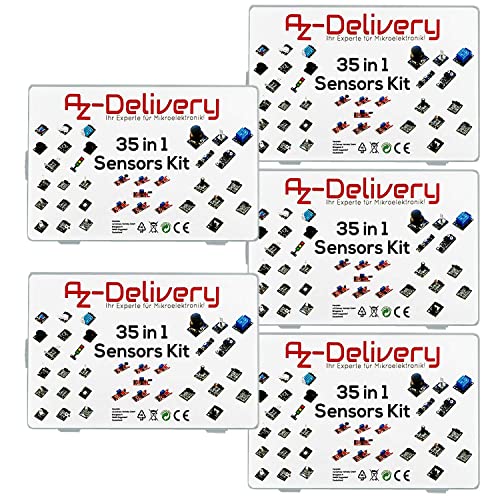AZDelivery 5 x 35 in 1 Zubehör Sensor kit Modul kompatibel mit Mikrocontrollern kompatibel mit Arduino inklusive E-Book! von AZDelivery