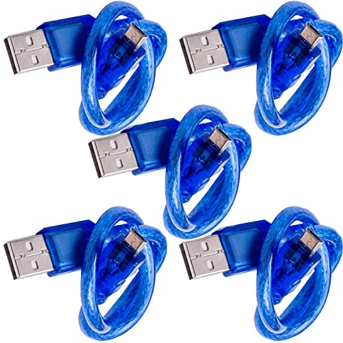 AZDelivery 5 x Blaues USB Kabel für USB A auf USB Micro B, mit USB 2.0 von AZDelivery