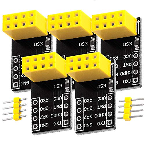 AZDelivery 5 x Breadboardadapter für ESP-01S Breadboard-zu-ESP8266 01 Serial Wireless WiFi Module inklusive E-Book! von AZDelivery