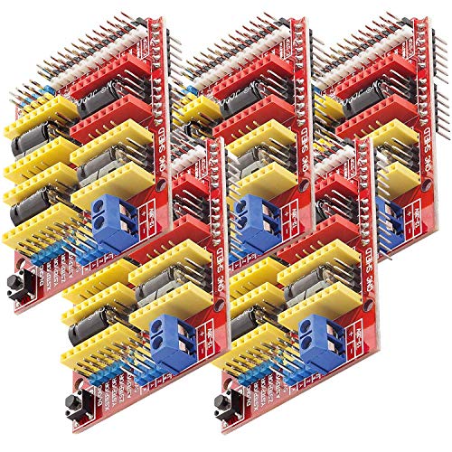 AZDelivery 5x CNC Shield V3 Development board für A4988 Schrittmotor Treiber Stepper für 3D Drucker kompatibel mit Arduino UNO R3 inklusive E-Book! von AZDelivery