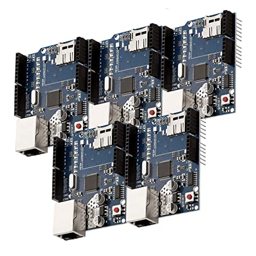 AZDelivery 5 x Ethernet Shield W5100 mit MicroSD-Karten Slot kompatibel mit Arduino inklusive E-Book! von AZDelivery