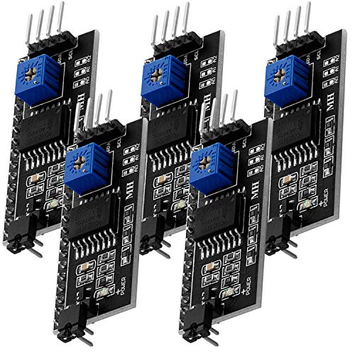 AZDelivery 5 x I2C Serial Adapter Board Modul Schnittstelle für LCD Display 1602 und 2004 kompatibel mit Arduino inklusive E-Book! von AZDelivery