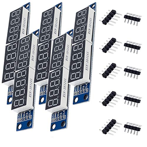 AZDelivery 5 x MAX7219 LED Modul TM1637 8 Bit 7-Segmentanzeige LED Display kompatibel mit Arduino und Raspberry Pi inklusive E-Book! von AZDelivery