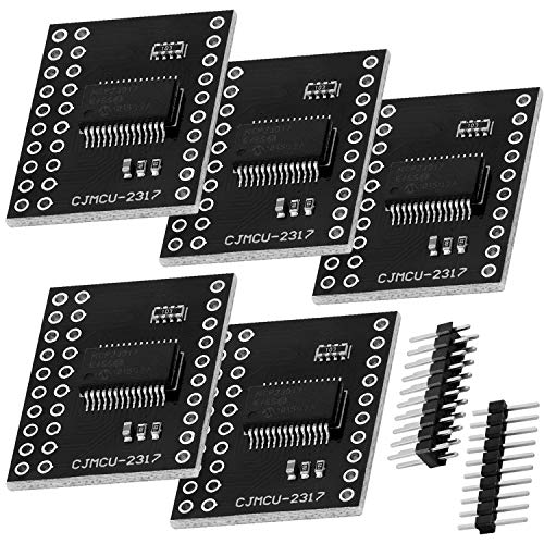 AZDelivery 5 x MCP23017 Port Expander 16-Bit-I/O Bidirektional Expander mit I2C Serieller Schnittstelle kompatibel mit Arduino inklusive E-Book! von AZDelivery