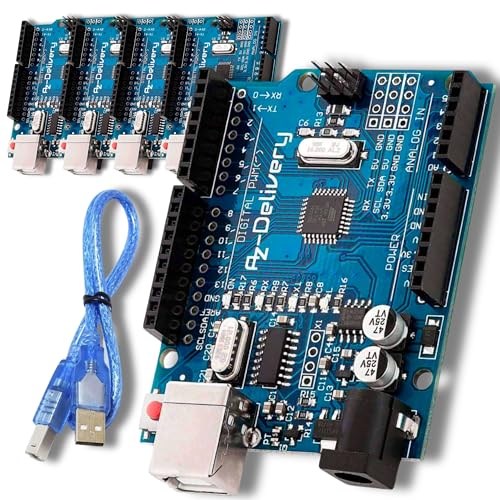 AZDelivery 5 x Mikrocontroller Board AZ-ATmega328-Board mit USB-Kabel inklusive E-Book! von AZDelivery