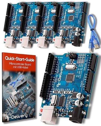 AZDelivery 5 x Mikrocontroller Board AZ-ATmega328-Board mit USB-Kabel inklusive E-Book! von AZDelivery