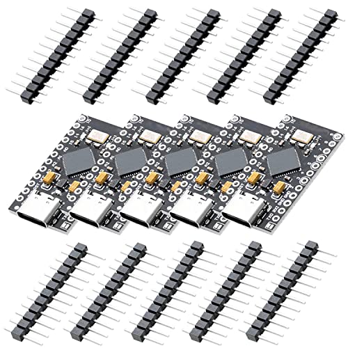 AZDelivery 5 x Pro Micro ATMEGA32U4 5V/16MHZ Entwicklungsboard Mikrocontroller Modul mit Bootloader IDE Entwicklungsboard mit 2 Row Pin Header USB C AZDelivery 5 x Pro Micro ATMEGA32U4 5V/16MHZ Entwicklungsboard Mikrocontroller Modul mit Bootloader IDE Entwicklungsboard mit 2 Row Pin Header USB C von AZDelivery