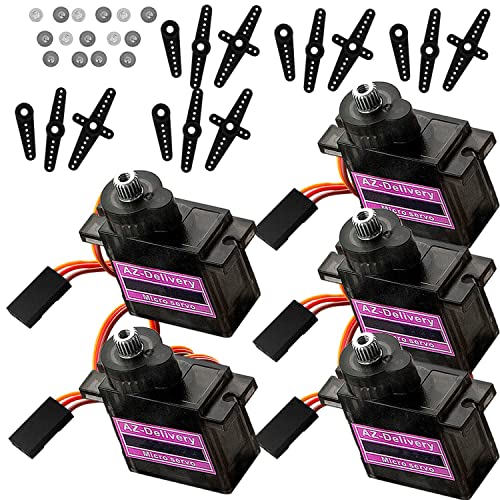 AZDelivery 5 x Servo MG90S Mikro-Servomotor kompatibel mit Arduino inklusive E-Book! AZDelivery 5 x Servo MG90S Mikro-Servomotor kompatibel mit Arduino inklusive E-Book! von AZDelivery