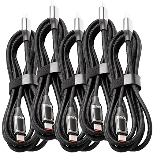 AZDelivery 5 x USB Kabel Typ USBC zu USB Schnellladekabel USB C 100W PD Schnellladekabel Kabel für Macbook Xiaomi Samsung Typ-C USB C Kabel 2M 5A mit eMarker Chip von AZDelivery