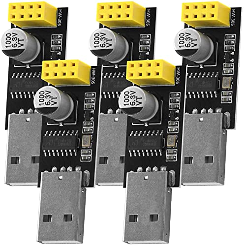 AZDelivery 5 x USB-zu-ESP8266 01 Serial Wireless WiFi Module für ESP-01 inklusive E-Book! von AZDelivery
