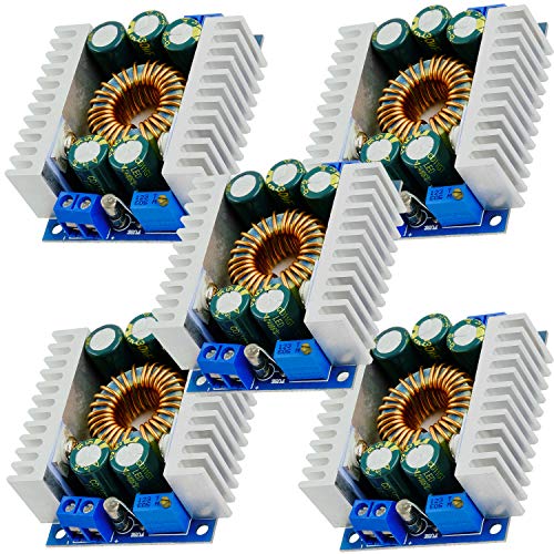 AZDelivery 5 x XL4016E1 DC-DC Step Down Buck Converter, Spannungsregler, Spannungswandler Einstellbar 5-40V auf 1,2-36V 12A Step Down Board kompatibel mit Arduino inklusive E-Book! von AZDelivery