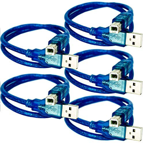 AZDelivery 5 x blaues USB-B auf USB-A Kabel kompatibel Mega 2560, Arduino und jeglichen Kompatiblen Entwicklungsboards und Mikrocontroller AZDelivery 5 x blaues USB-B auf USB-A Kabel kompatibel Mega 2560, Arduino und jeglichen Kompatiblen Entwicklungsboards und Mikrocontroller von AZDelivery
