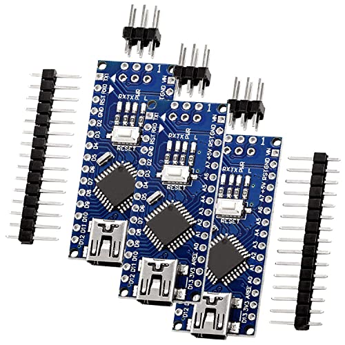 AZDelivery 5X Nano V3-Board Set - Nano V3 Board Mikrocontroller mit Atmega328 CH340 inklusive E-Book von AZDelivery